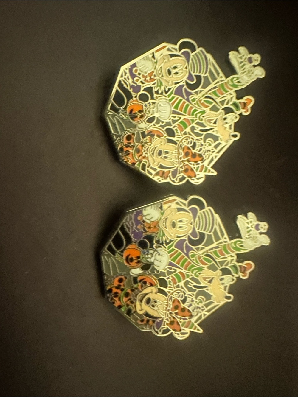 Disney Halloween Mickey & Friends Enamel Pins - Set of 2 - Colorful